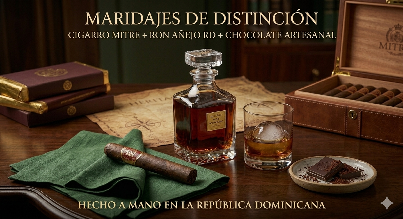 Maridajes de distinción — cigarro, ron añejo y chocolate artesanal
